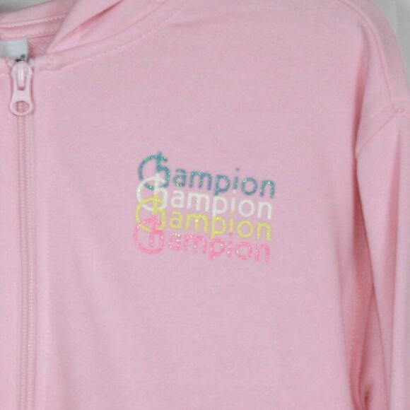 NWT Champion Pink Girls Hooded Zipper Jacket Size Medium - Picture 4 of 8